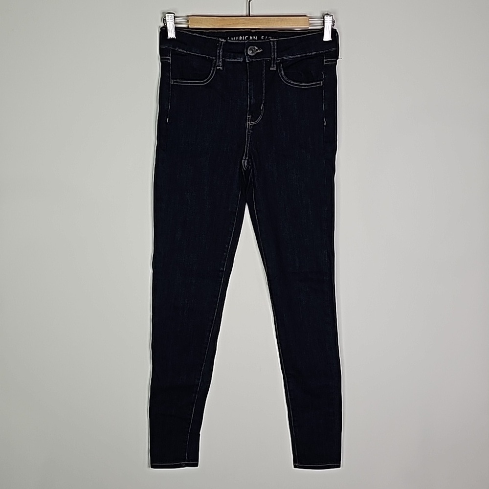 American Eagle dark wash next level stretch size 4 high rise jeggings